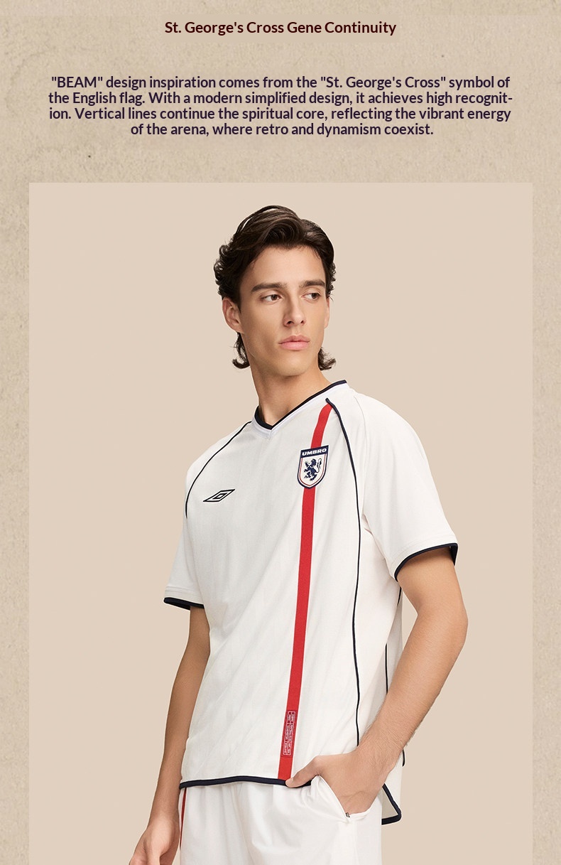 Umbro England Retro Jersey Short Sleeve T-Shirt detail 4