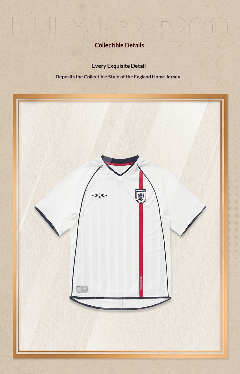 Umbro England Retro Jersey Short Sleeve T-Shirt detail 5