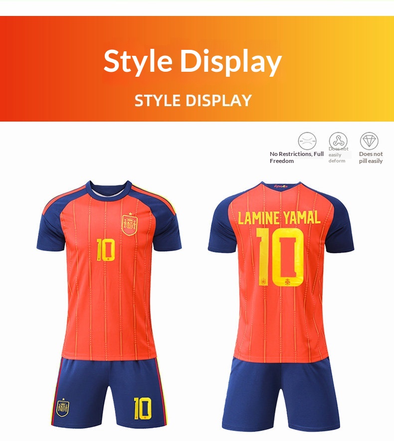 Spain 10 Yamal 2026 World Cup Training Kit - Children's Football Jersey Set detail 11