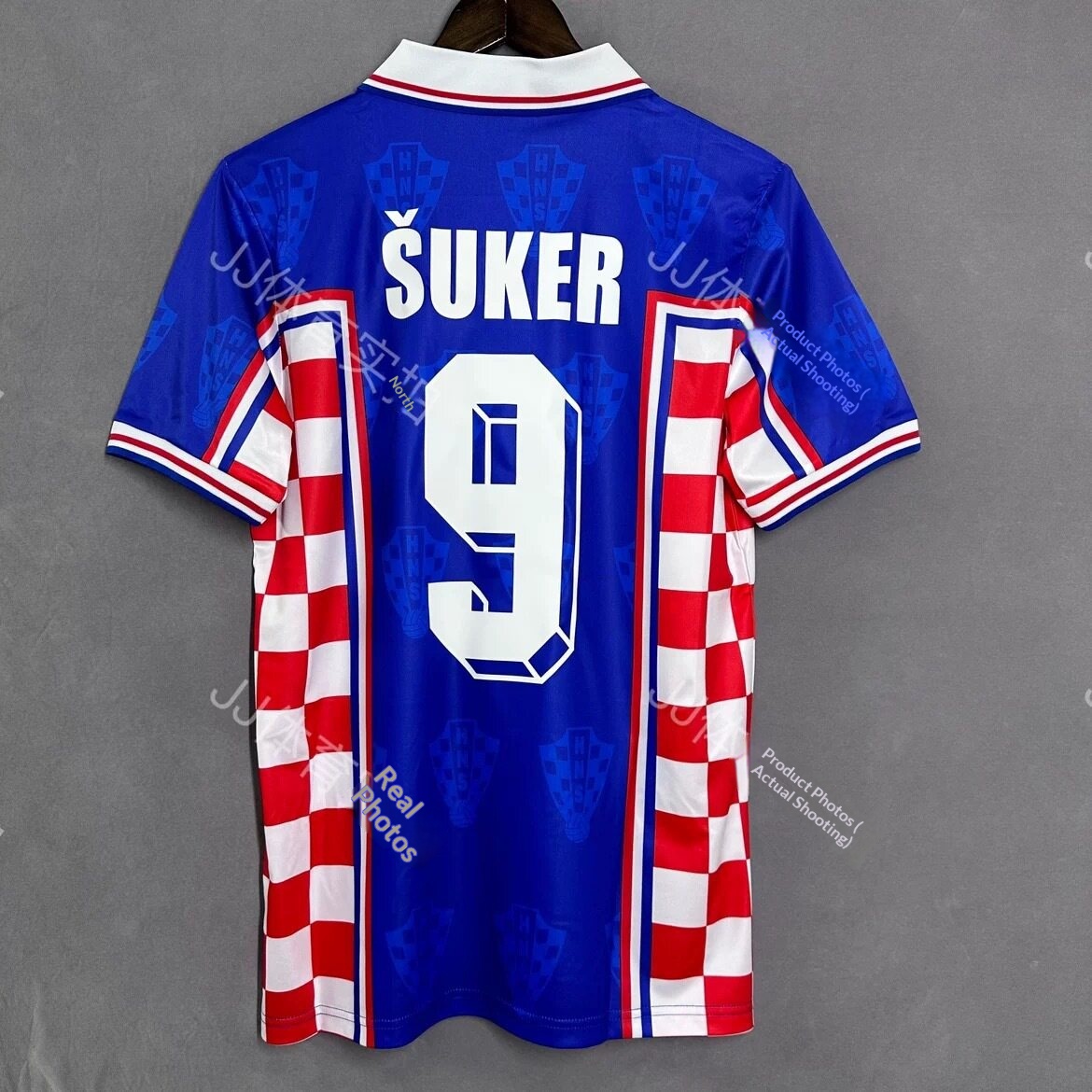 Vintage Jersey: Spain Zidane Maldini AC Ronaldo Benzema Beckham Gerrard National Team detail 4