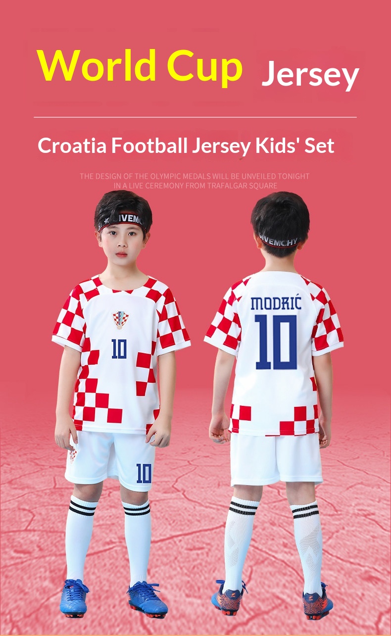 Croatia National Team Kids Football Jersey Set detail 2
