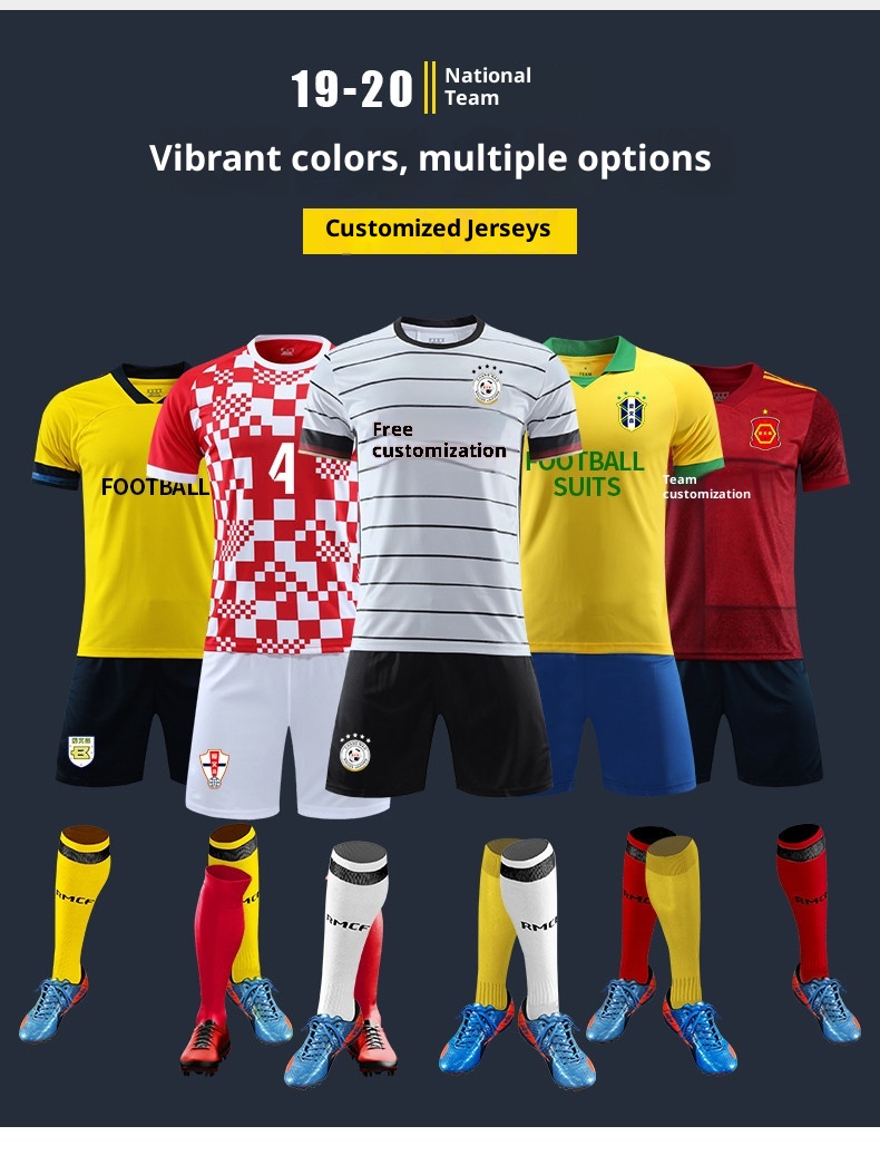 Belgium & Spain National Team Football Jersey Kit - Custom Printing for Men & Kids detail 4