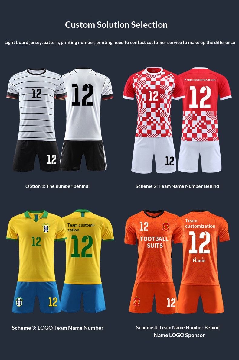 Belgium & Spain National Team Football Jersey Kit - Custom Printing for Men & Kids detail 9