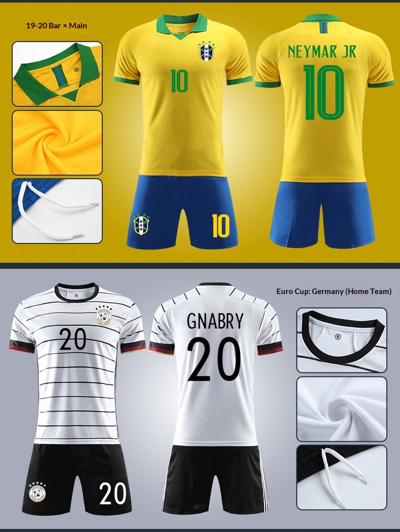 Belgium & Spain National Team Football Jersey Kit - Custom Printing for Men & Kids detail 12