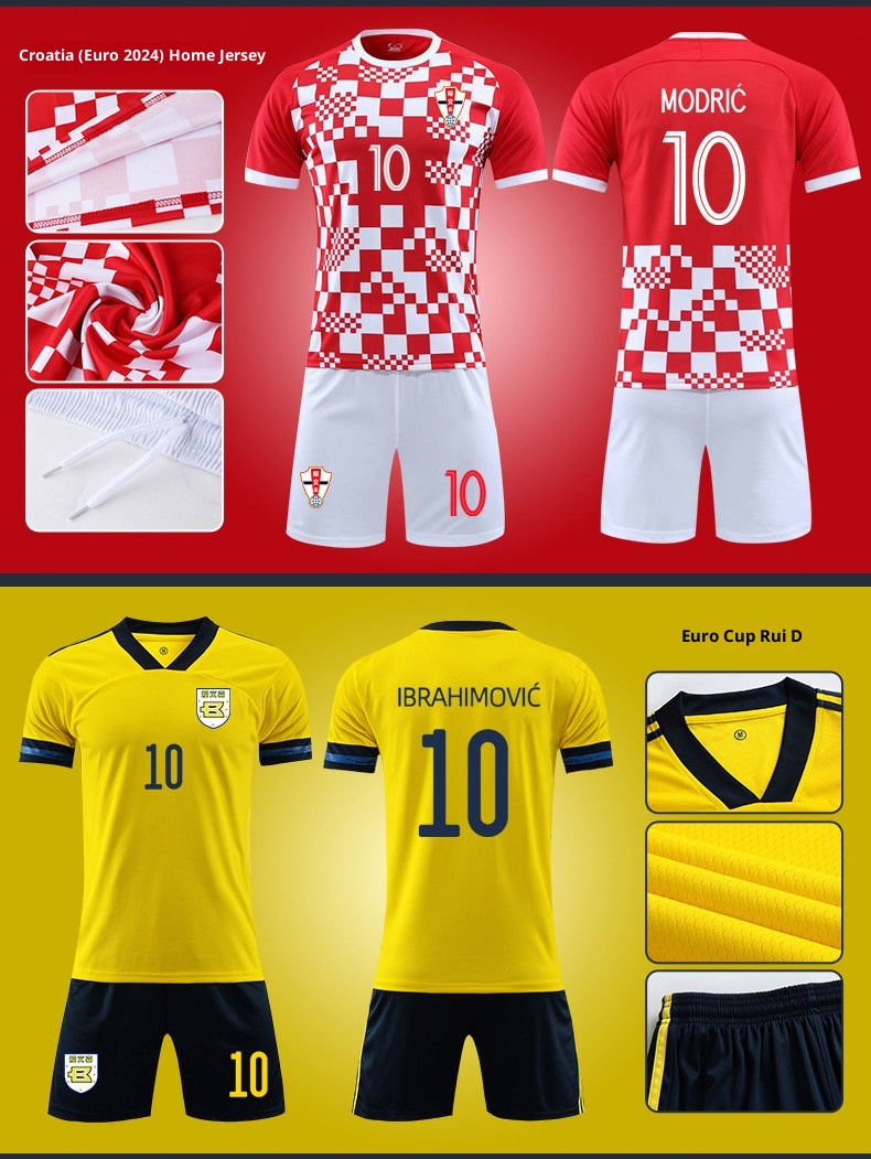 Belgium & Spain National Team Football Jersey Kit - Custom Printing for Men & Kids detail 13