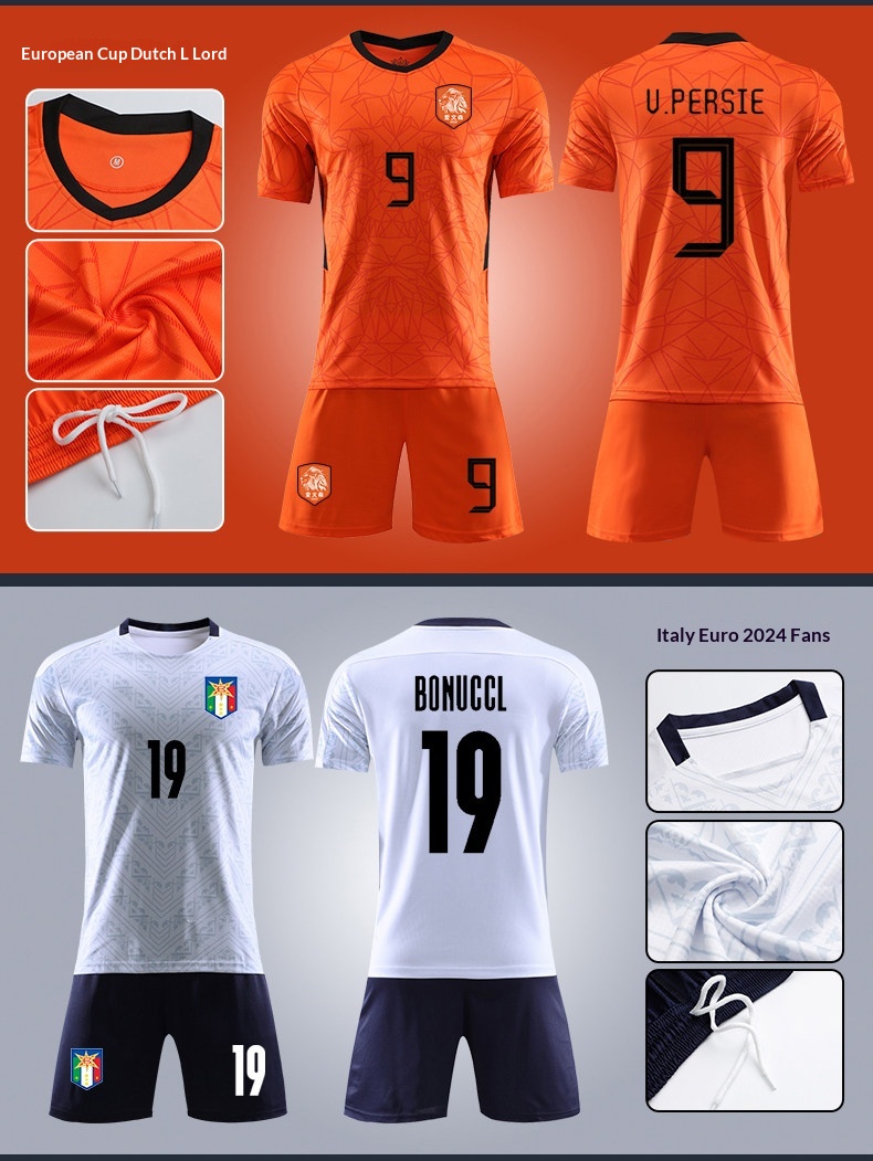 Belgium & Spain National Team Football Jersey Kit - Custom Printing for Men & Kids detail 14