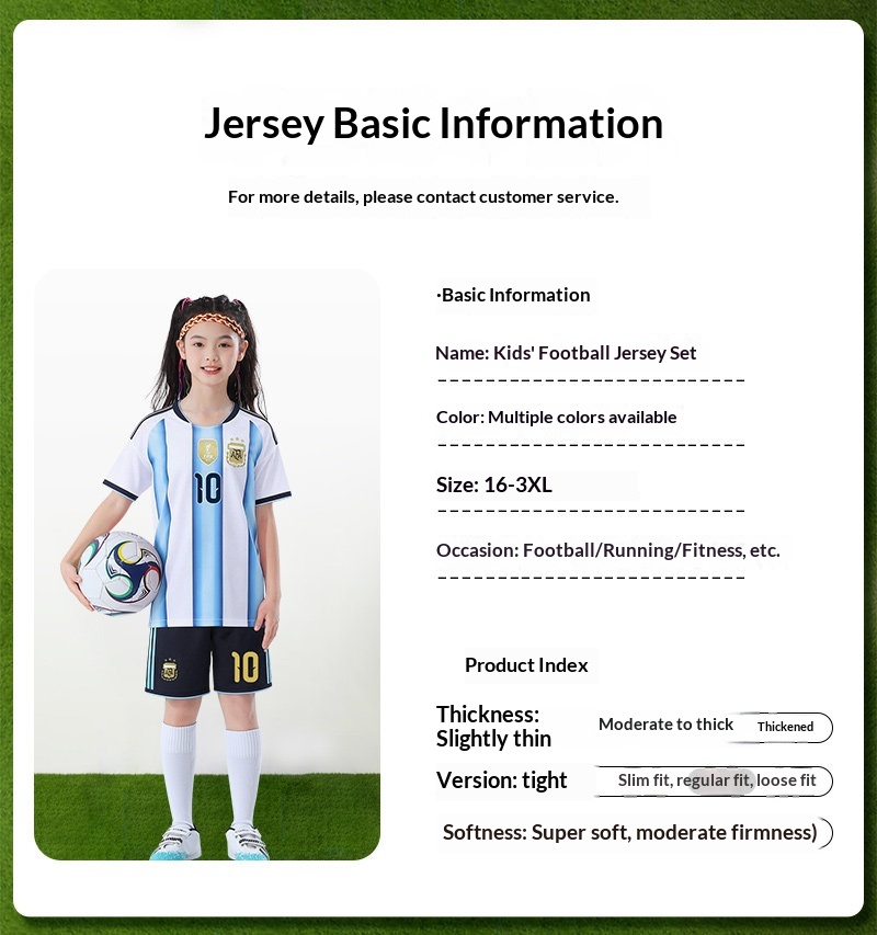 Custom Kids Football Jersey - Argentina Portugal Barcelona Riyadh detail 3
