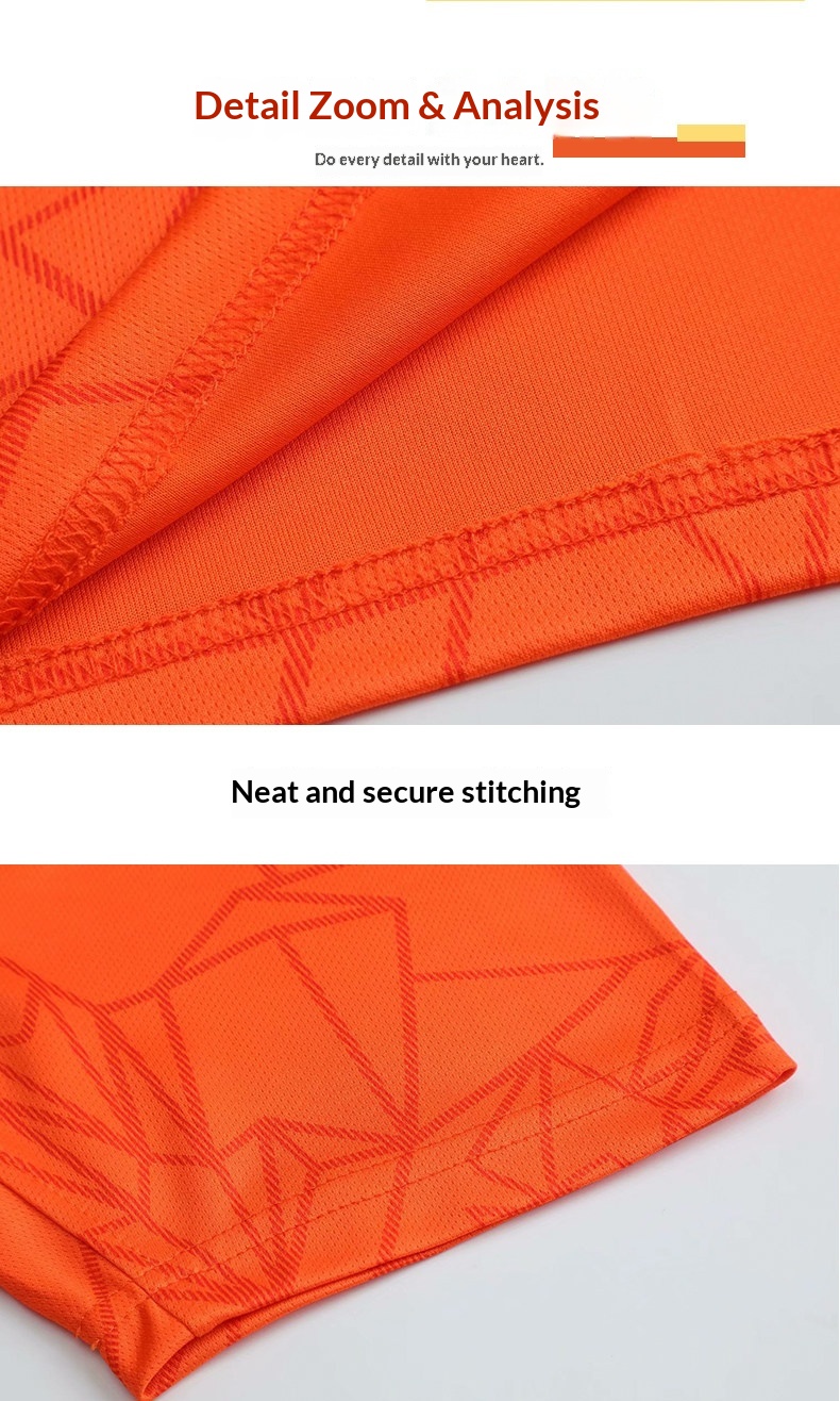 Netherlands National Team Kids Orange Football Jersey Set detail 8