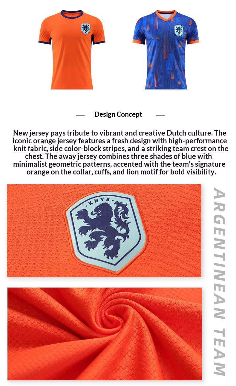 Netherlands National Team Home & Away Jersey Kit - Van Persie Edition detail 2