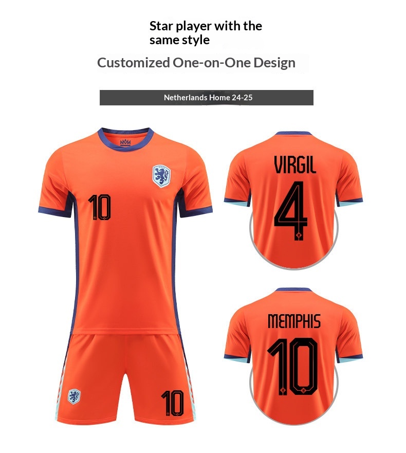 Netherlands National Team Home & Away Jersey Kit - Van Persie Edition detail 6
