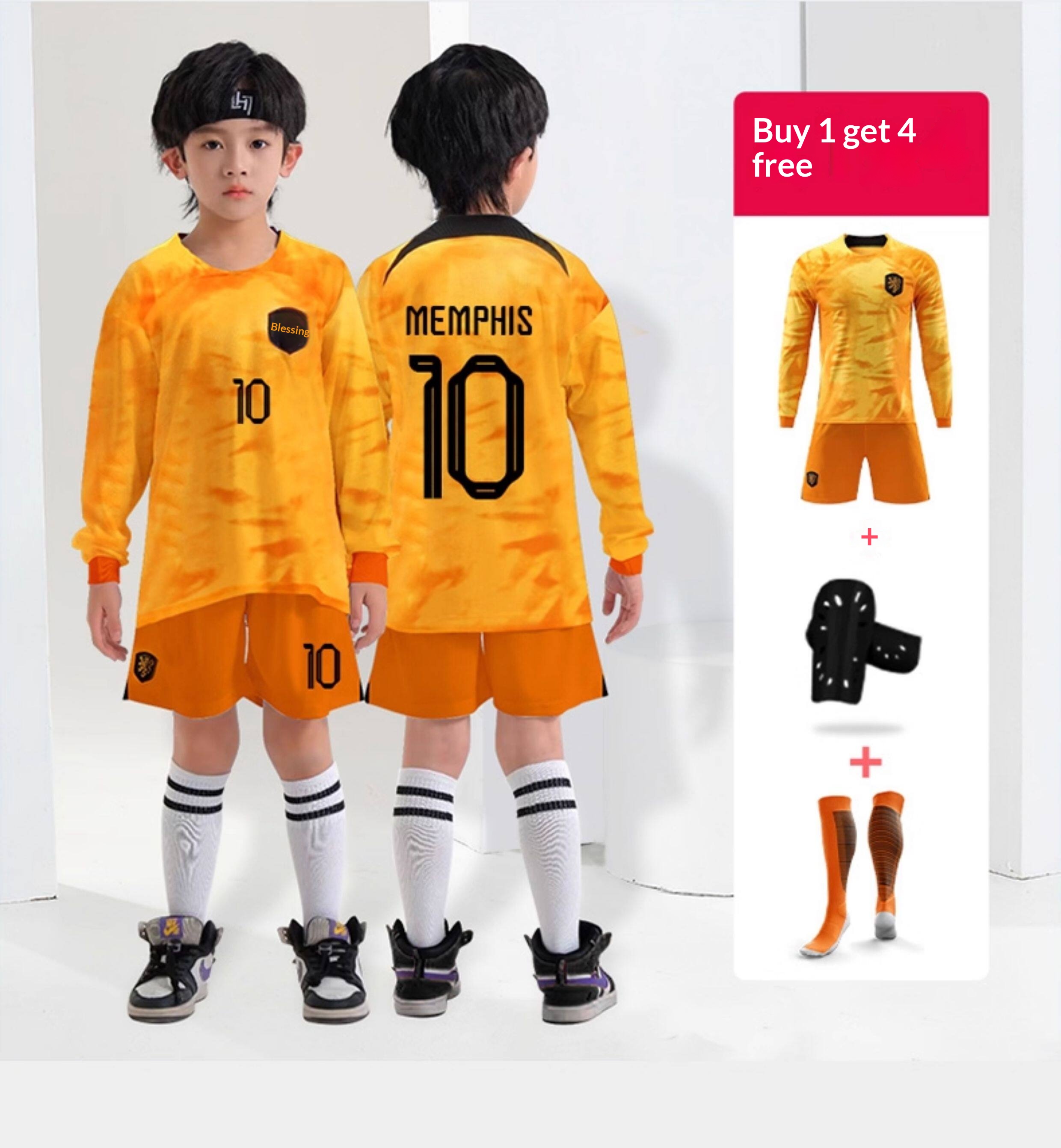 Netherlands National Team Jersey #4 Van Dijk Kit - Men's & Youth Custom Football Training Set detail 11