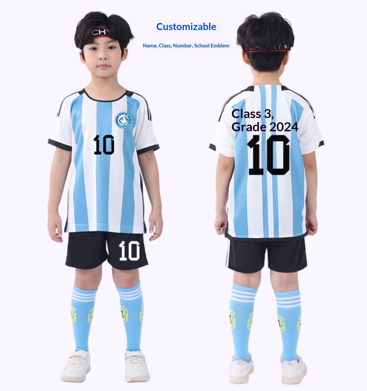Argentina Youth Football Kit - Boys/Girls Training Jersey Set detail 11