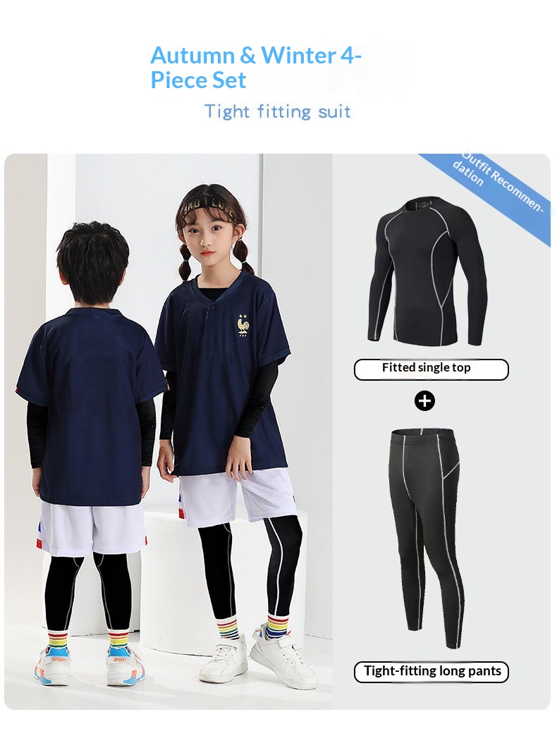 France National Team Training Jersey Kit - Mbappe Benzema Euro Cup Soccer Set for Men & Kids detail 5