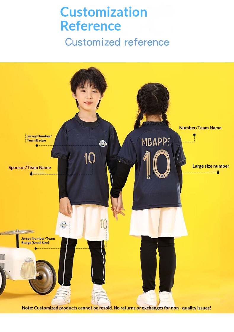 France National Team Training Jersey Kit - Mbappe Benzema Euro Cup Soccer Set for Men & Kids detail 6