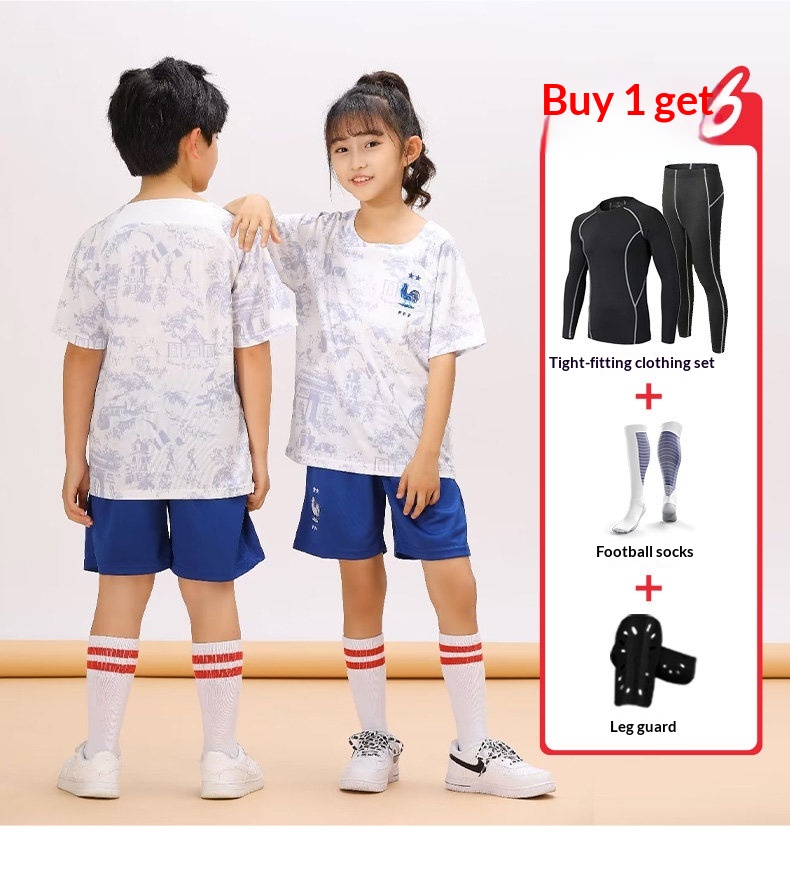 France National Team Training Jersey Kit - Mbappe Benzema Euro Cup Soccer Set for Men & Kids detail 10