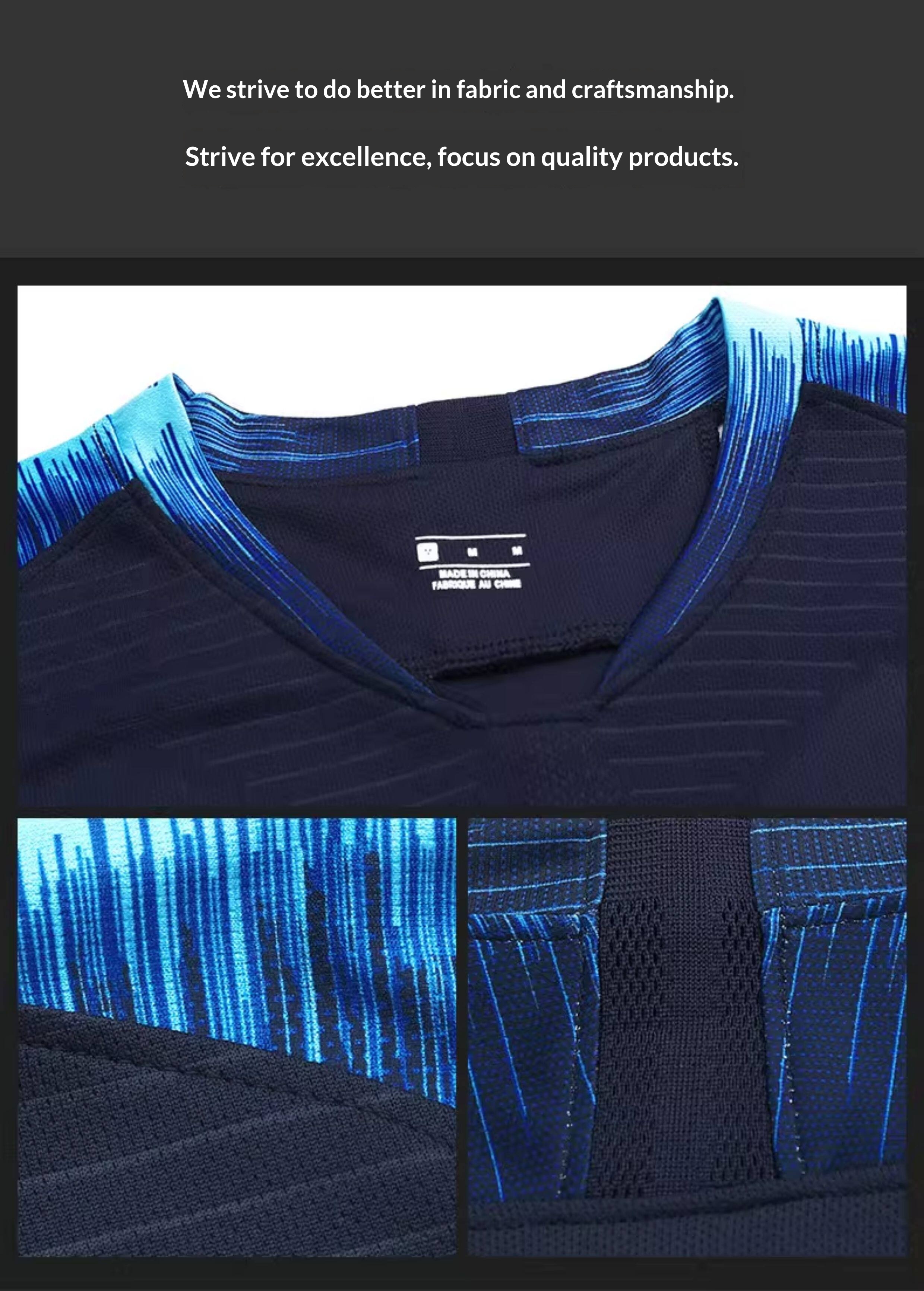 France & China National Team Custom Football Jersey Set with Printing detail 5