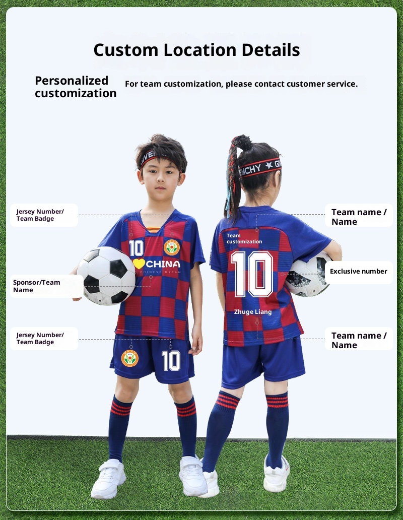 Barcelona Kids Football Kit - Messi Jersey detail 4