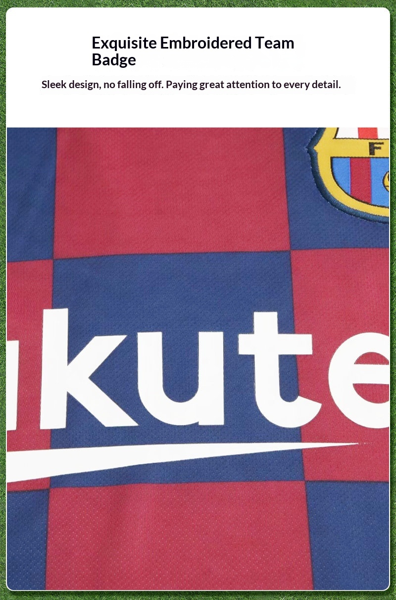 Barcelona Kids Football Kit - Messi Jersey detail 6