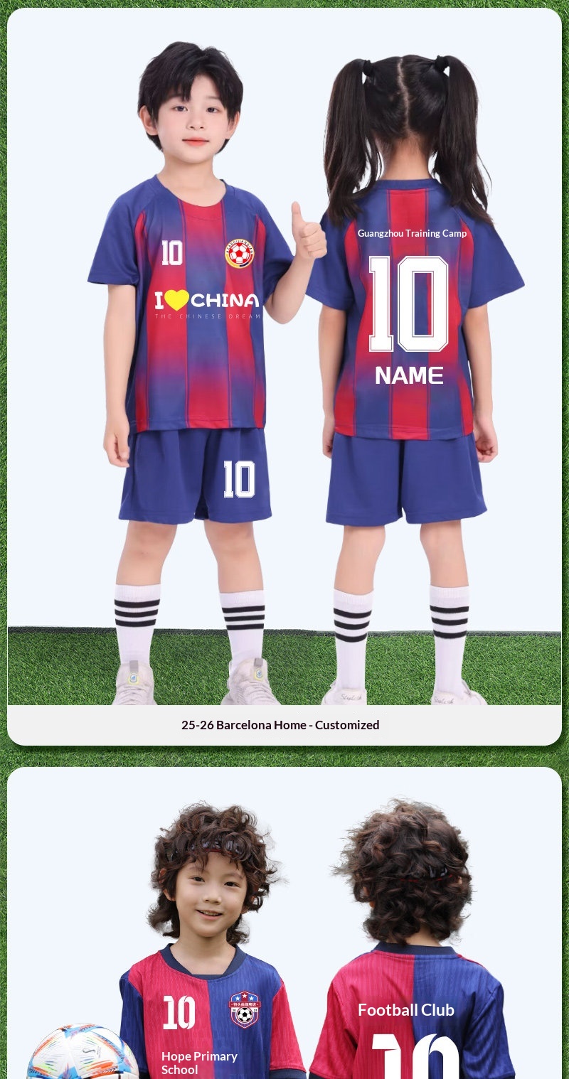 Barcelona Kids Football Kit - Messi Jersey detail 11