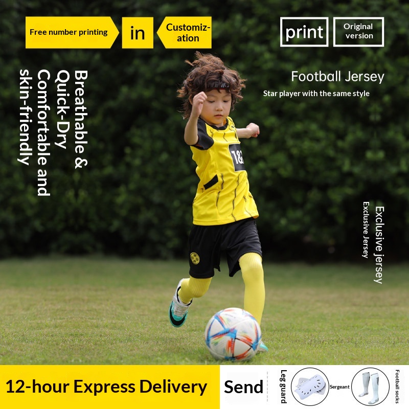 Borussia Dortmund 23-24 Home & Away Jersey Set for Kids
