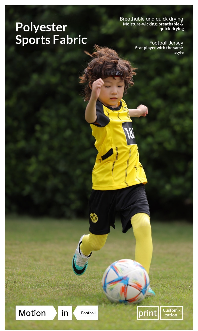 Borussia Dortmund 23-24 Home & Away Jersey Set for Kids detail 1