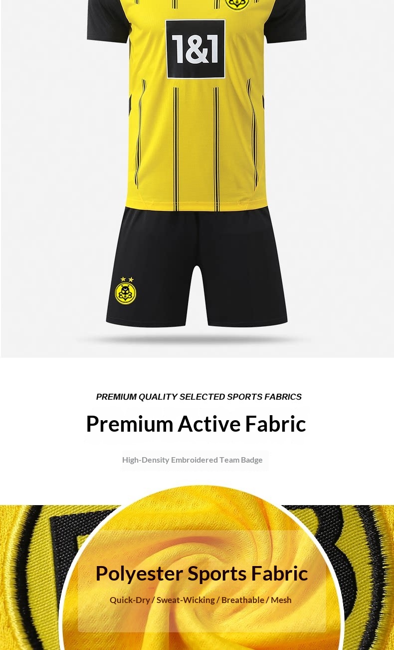 Borussia Dortmund 2025/26 Reus Haaland Home Jersey Kit Set for Boys detail 2