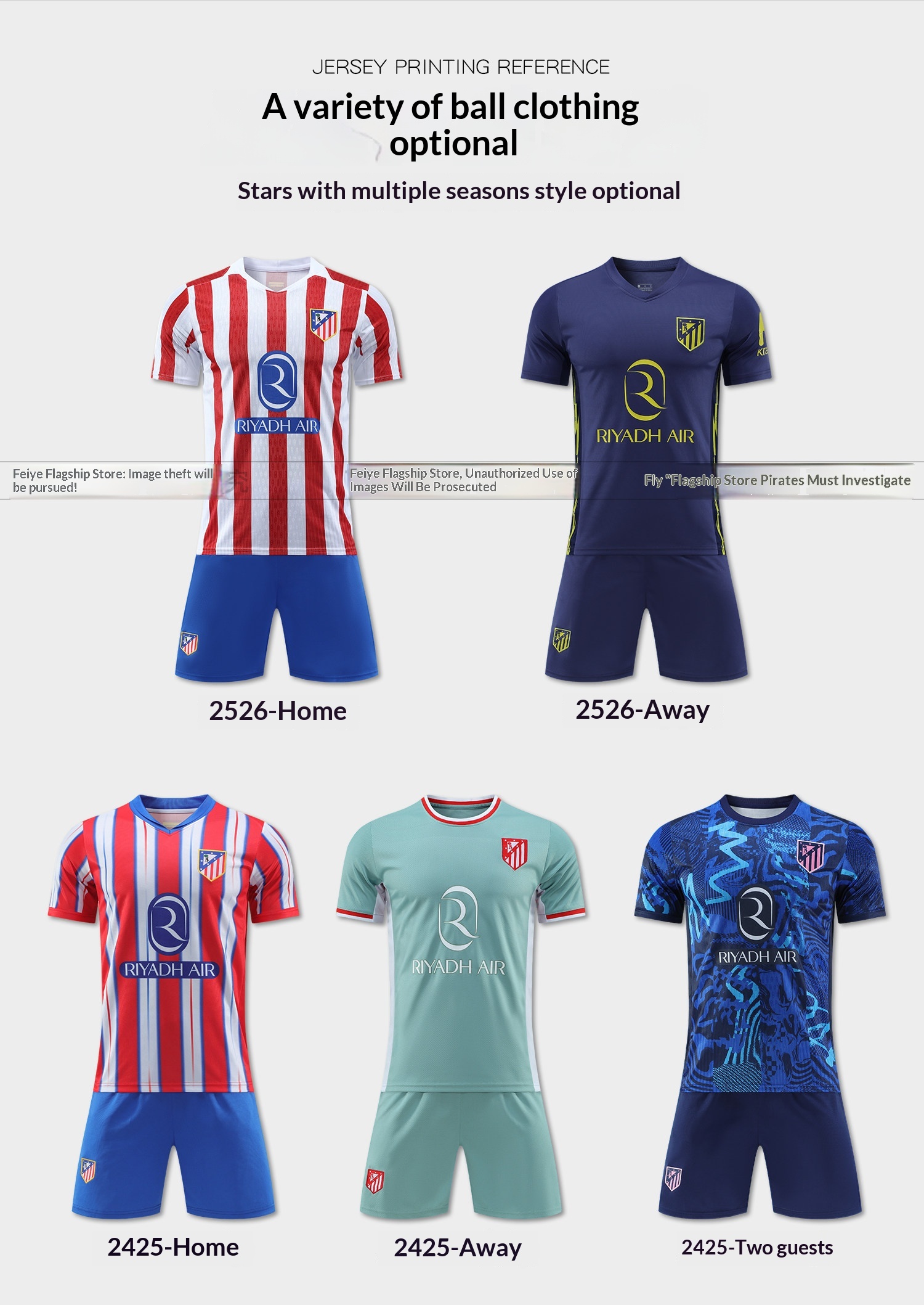 Atletico Madrid 2526 Griezmann Alvarez Football Jersey Kids Training Kit detail 2