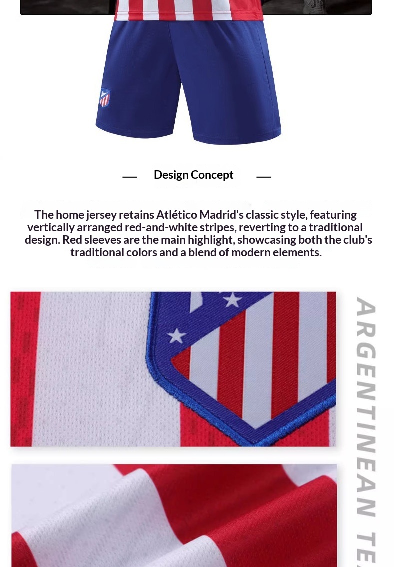 Atletico Madrid 24/25 Home & Away Jersey - Depay 9, Griezmann 7 Customization detail 3