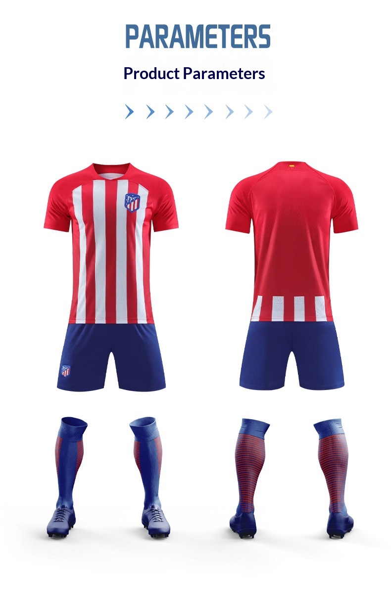 Atletico Madrid 23-24 Kids' Griezmann #8 Short Sleeve Jersey Set detail 5