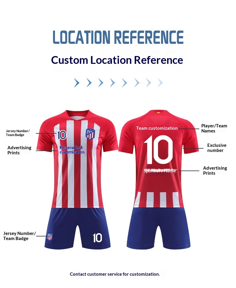 Atletico Madrid 23-24 Kids' Griezmann #8 Short Sleeve Jersey Set detail 8