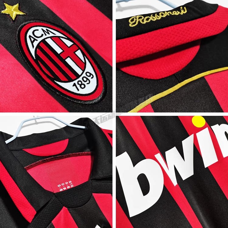 AC Milan 06-07 Retro Jersey - Kaka 22, Pirlo 21, Maldini 3 detail 10