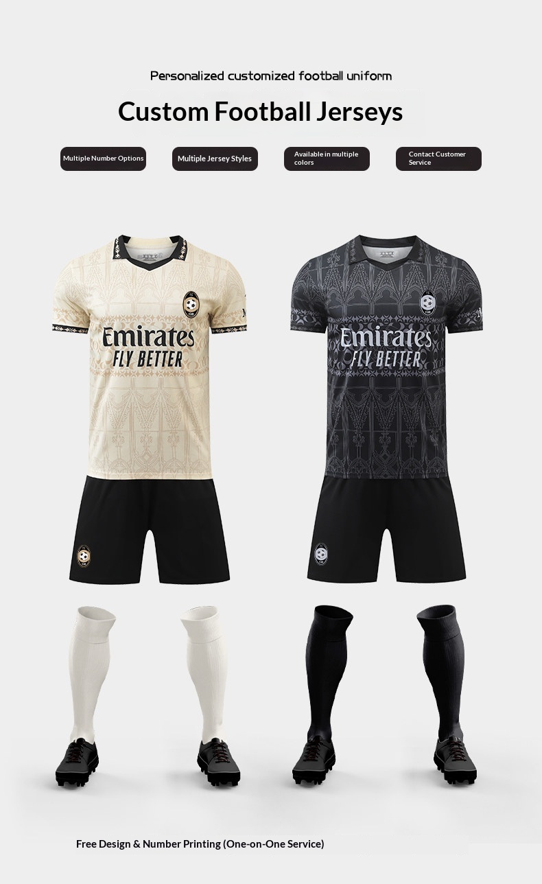 AC Milan Custom Football Jersey Kit - Adult & Youth Training Match Set detail 3