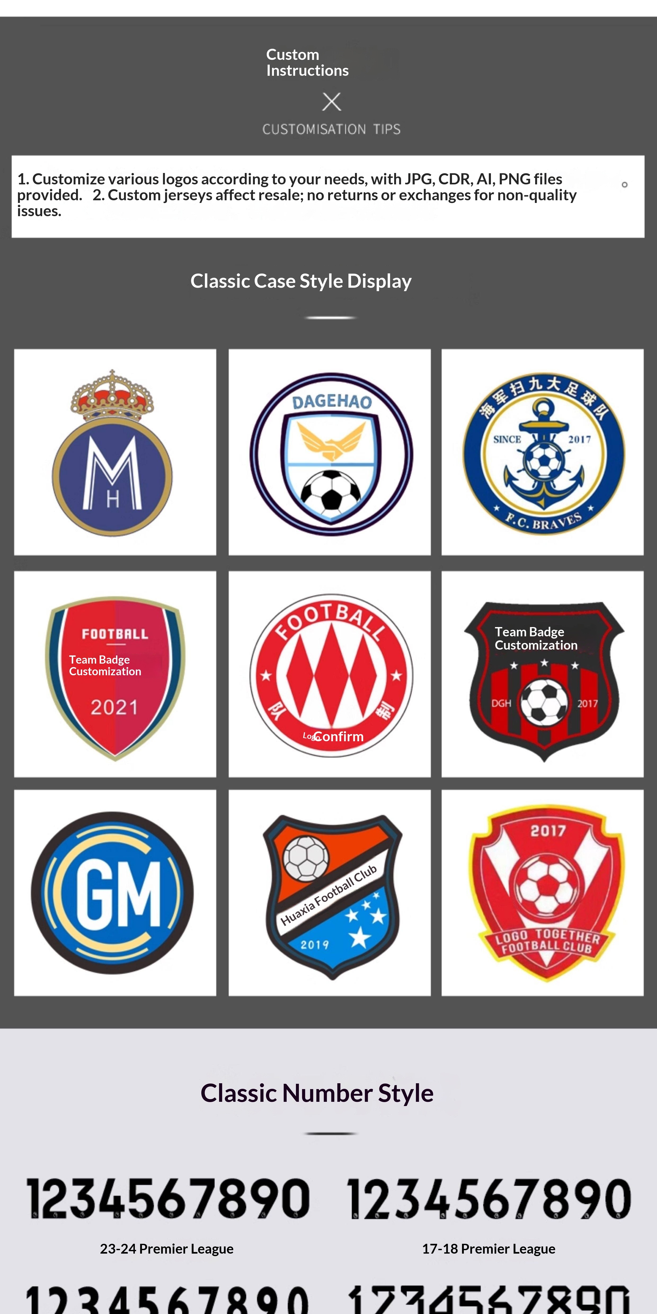 AC Milan Custom Football Jersey Kit - Adult & Youth Training Match Set detail 14