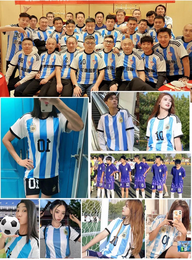 Real Madrid CR7, Miami Messi, Haaland 9, AC Milan, PSG Neymar Kids Football Jerseys detail 4