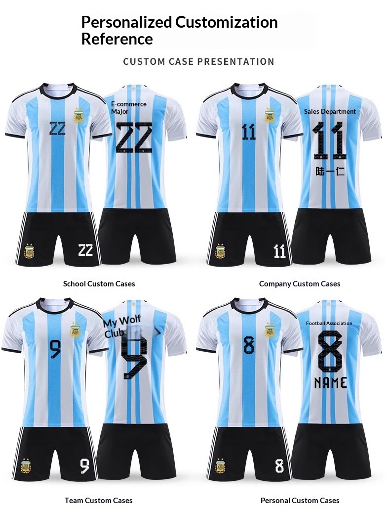 Real Madrid CR7, Miami Messi, Haaland 9, AC Milan, PSG Neymar Kids Football Jerseys detail 10