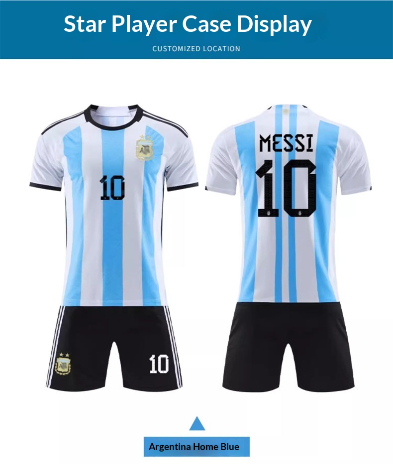 Real Madrid CR7, Miami Messi, Haaland 9, AC Milan, PSG Neymar Kids Football Jerseys detail 15