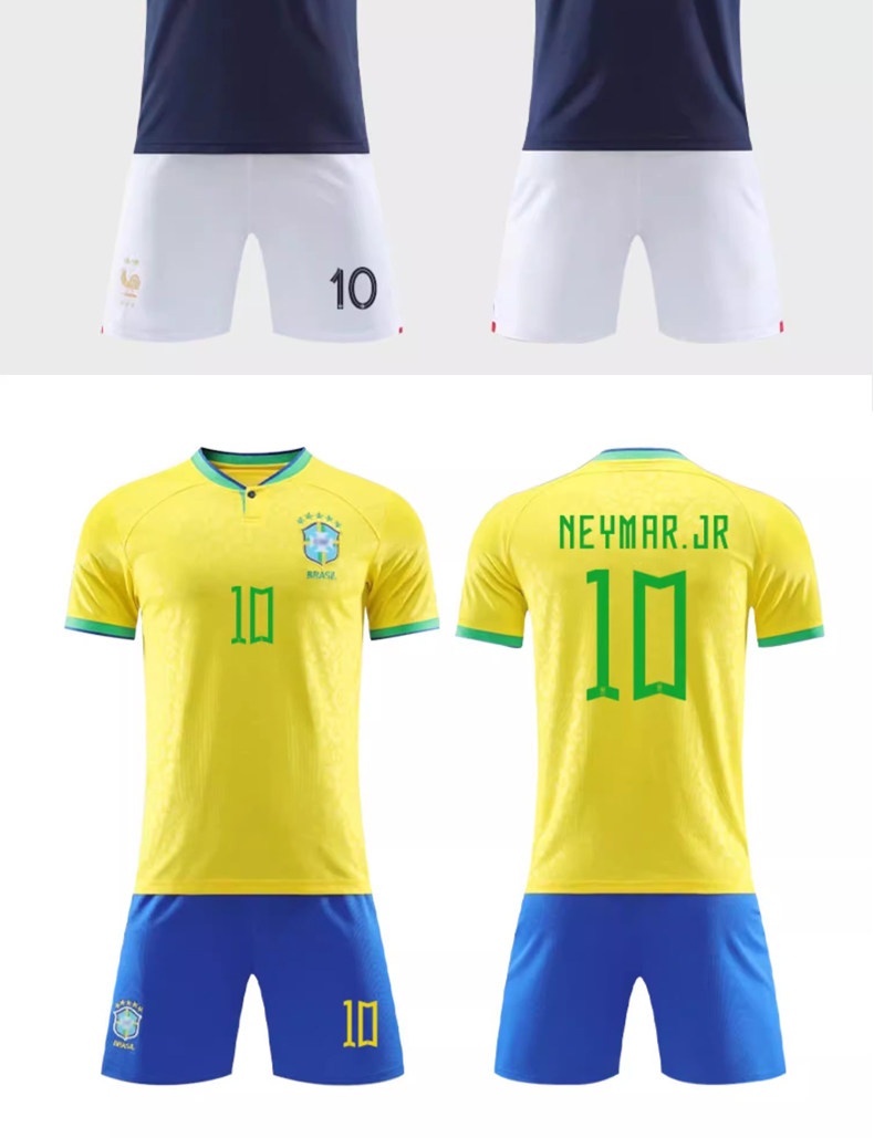 Real Madrid CR7, Miami Messi, Haaland 9, AC Milan, PSG Neymar Kids Football Jerseys detail 18