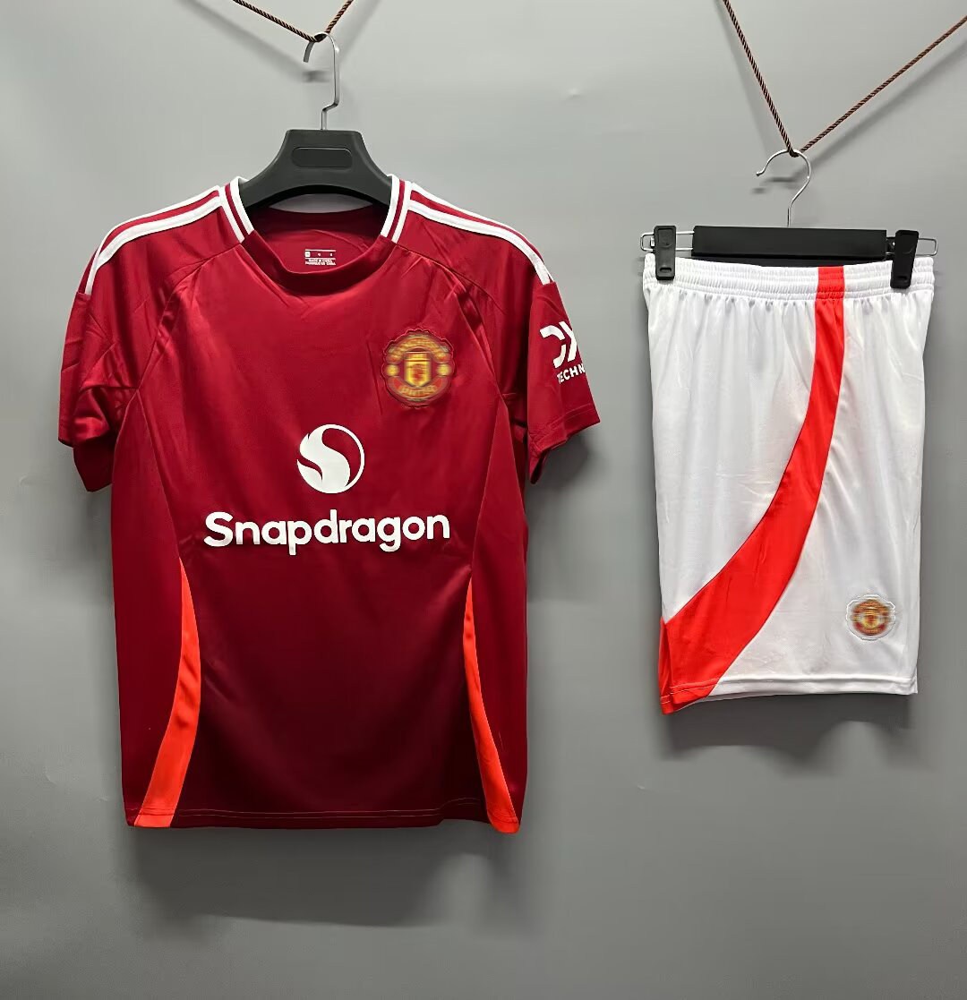 Manchester United Chelsea Real Madrid Home Away Jersey Training Kit Kids Short Sleeve Set Custom detail 6
