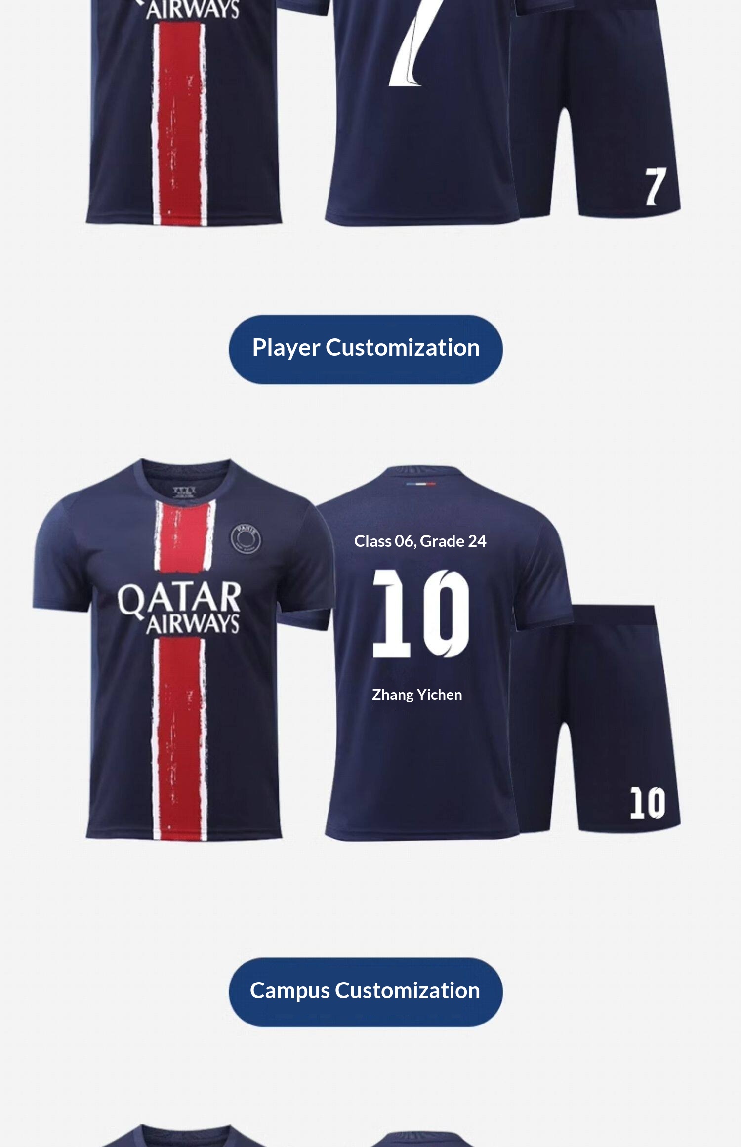 Paris Saint-Germain 23/24 Home Jersey Kit with Messi 30 detail 5