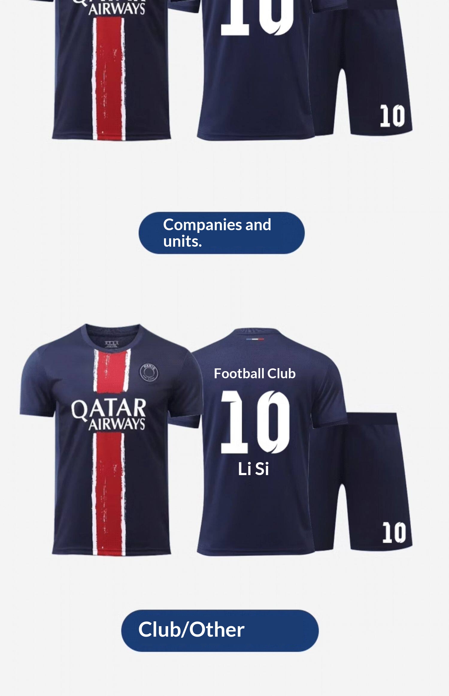Paris Saint-Germain 23/24 Home Jersey Kit with Messi 30 detail 7