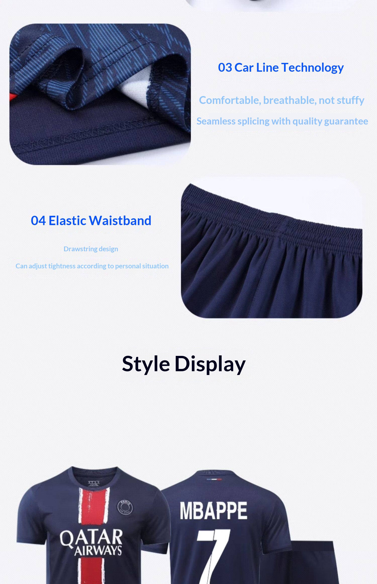 Paris Saint-Germain 23/24 Home Jersey Kit with Messi 30 detail 13