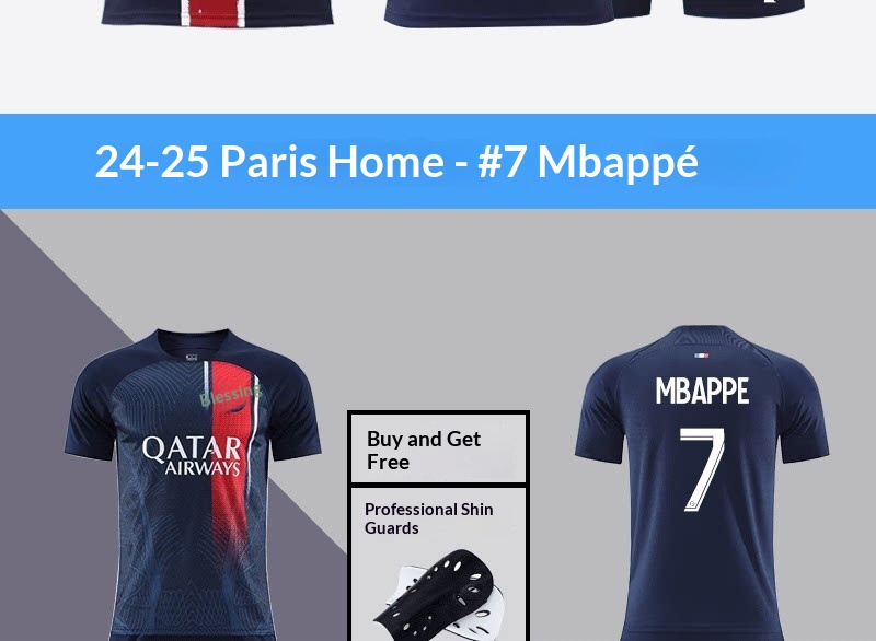Paris Saint-Germain 23/24 Home Jersey Kit with Messi 30 detail 15