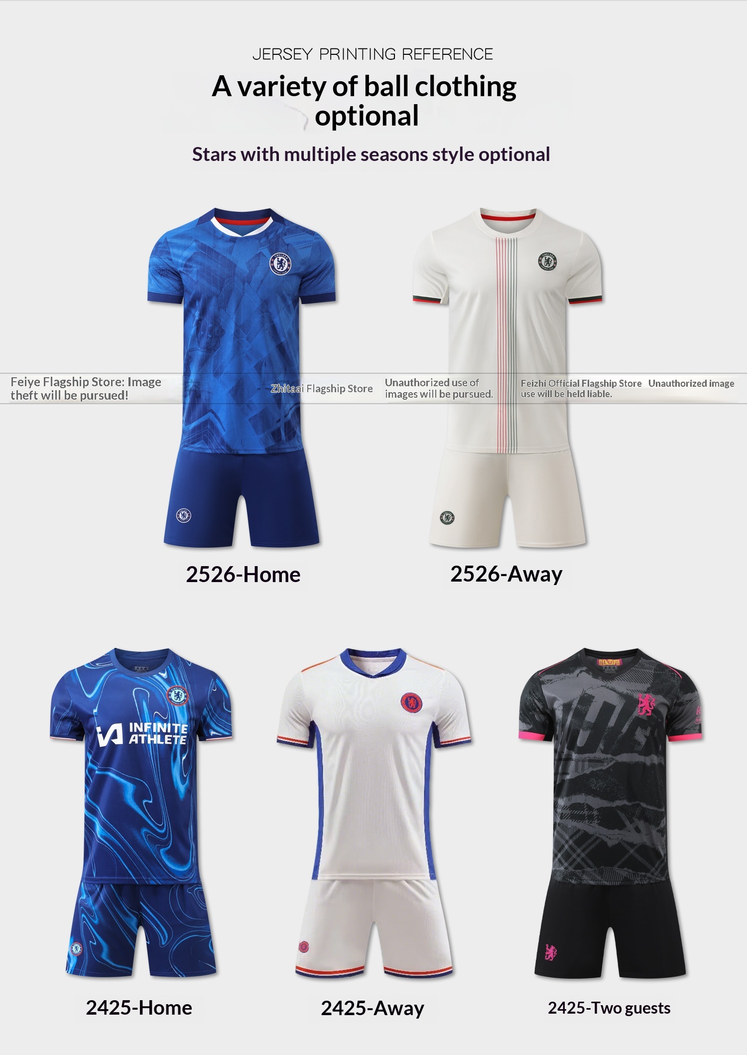 Chelsea FC 2526 Home/Away Jersey & Training Kit Set - Enzo Palmer Custom detail 2