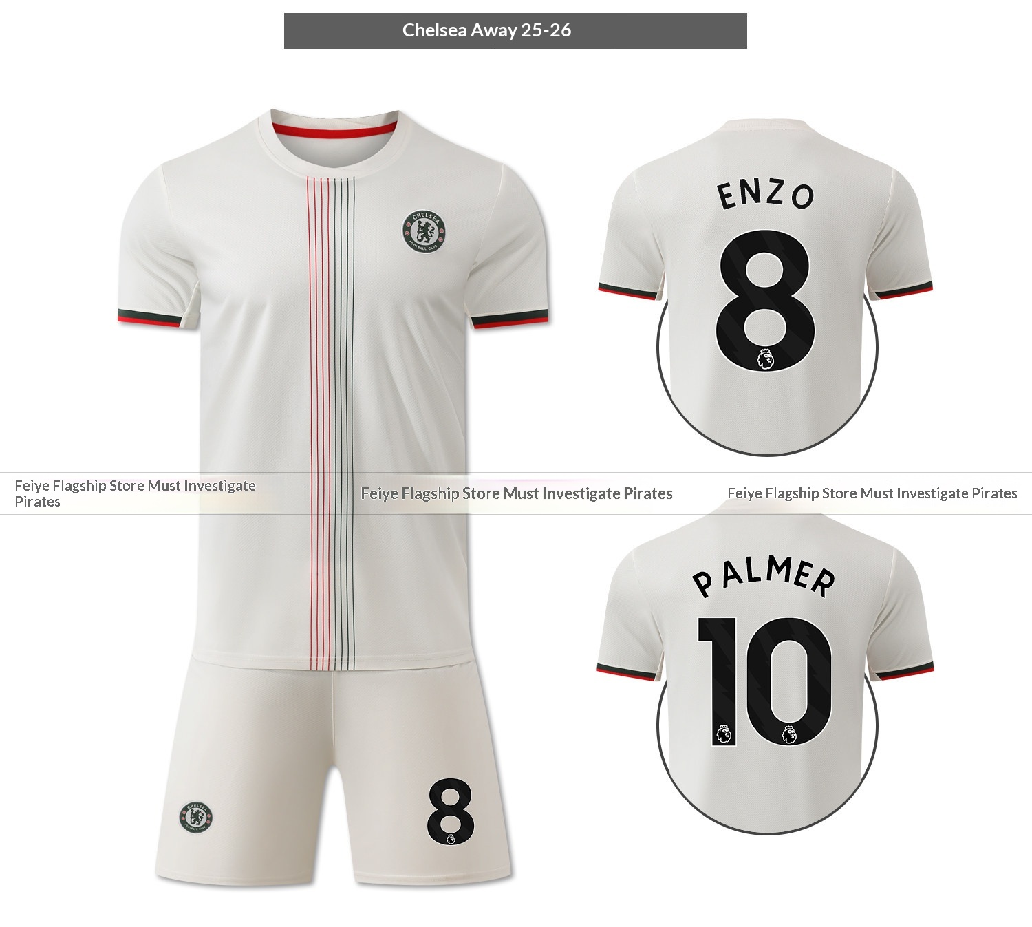 Chelsea FC 2526 Home/Away Jersey & Training Kit Set - Enzo Palmer Custom detail 8