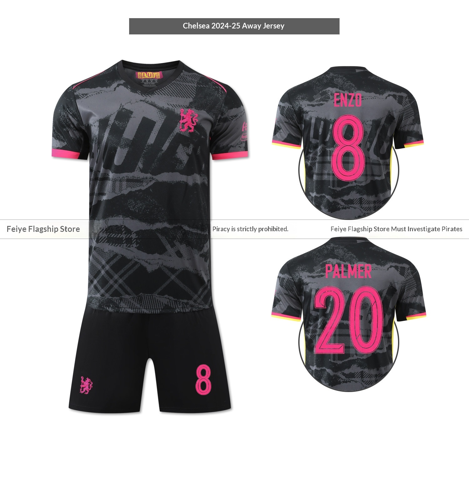 Chelsea FC 2526 Home/Away Jersey & Training Kit Set - Enzo Palmer Custom detail 11