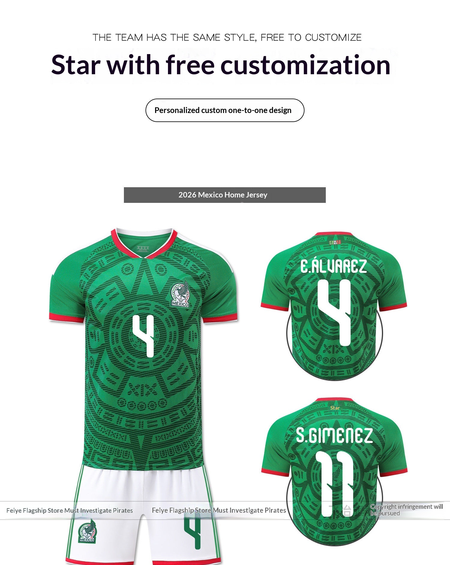 Mexico National Team 2026 World Cup Jersey Kit detail 8