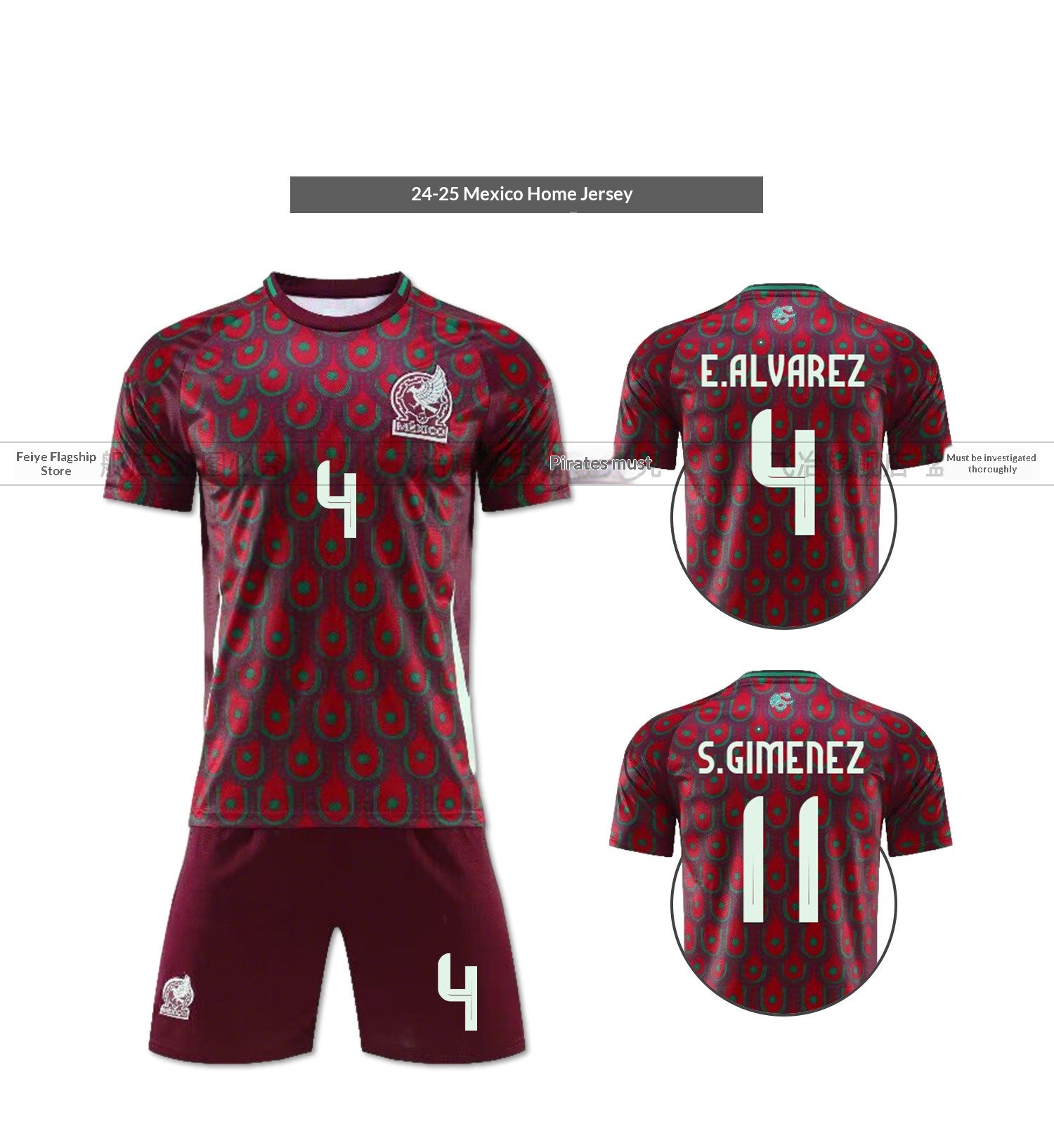 Mexico National Team 2026 World Cup Jersey Kit detail 10