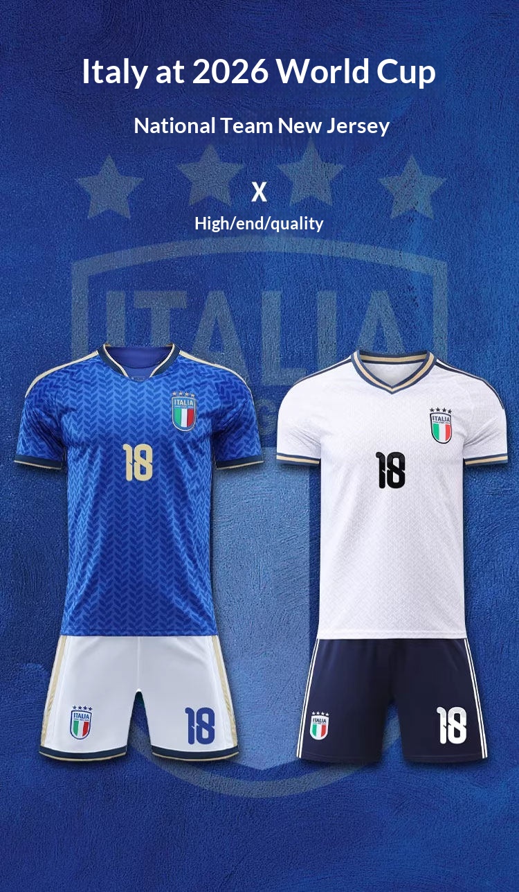 Italy National Team 2026 World Cup Home & Away Jersey Set detail 2