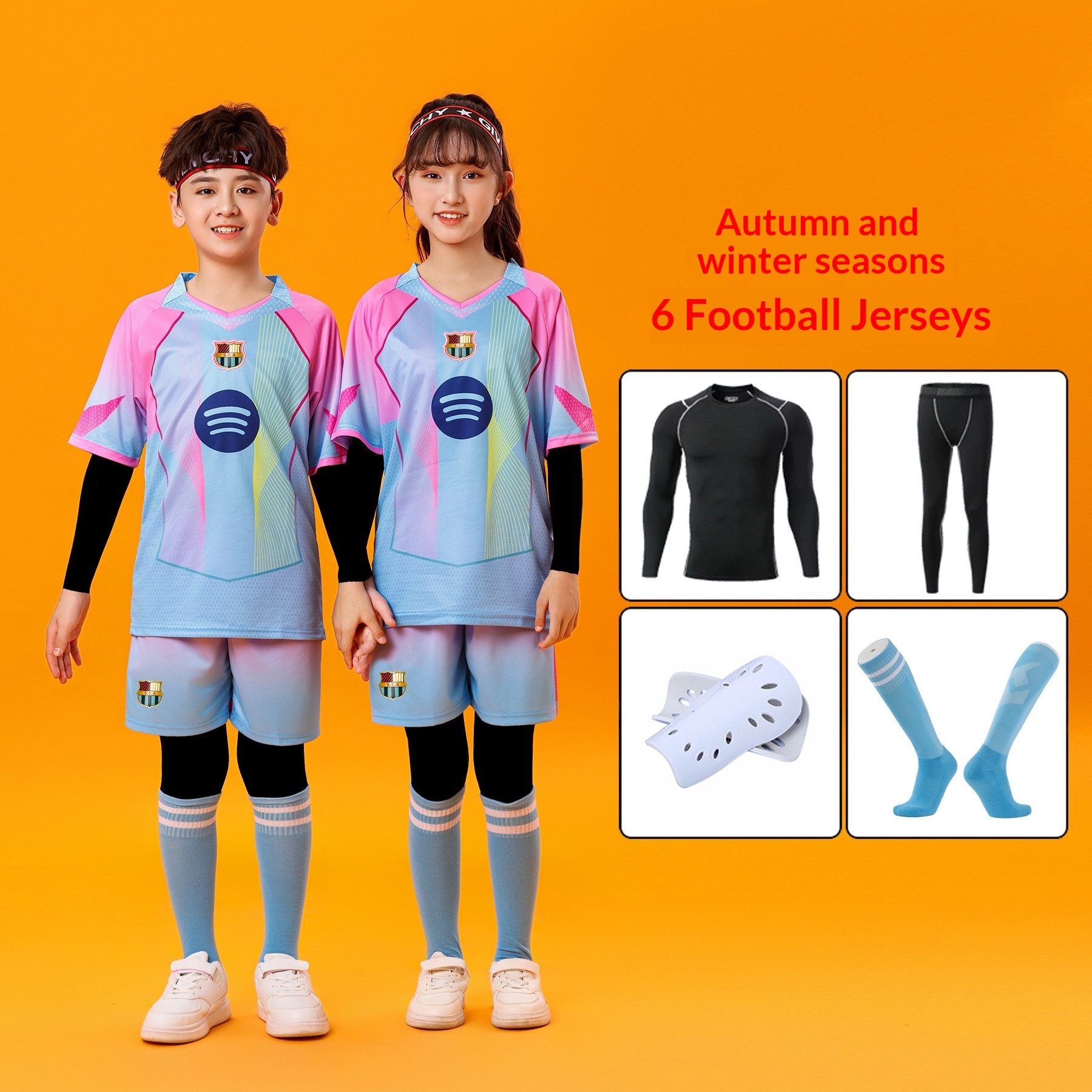 Portugal Ronaldo Argentina Messi Kids Football Jersey detail 4