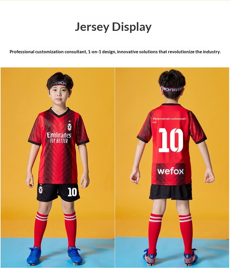 Portugal Ronaldo Argentina Messi Kids Football Jersey detail 11